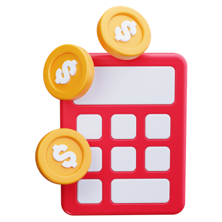 Calculo financiero  3D Icon