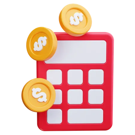 Calculo financiero  3D Icon