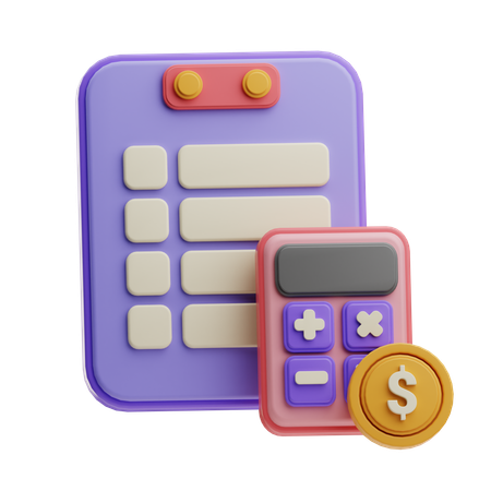 Calculo financiero  3D Icon