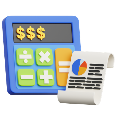 Calculo financiero  3D Icon