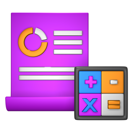 Calculo financiero  3D Icon