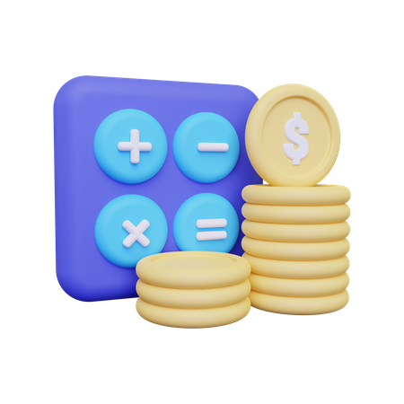 Calculo financiero  3D Illustration