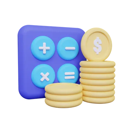 Calculo financiero  3D Illustration