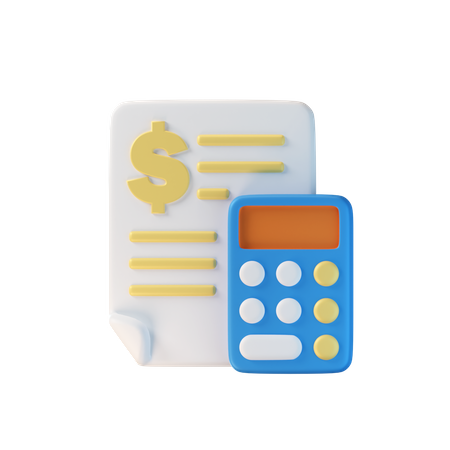 Calculo financiero  3D Icon