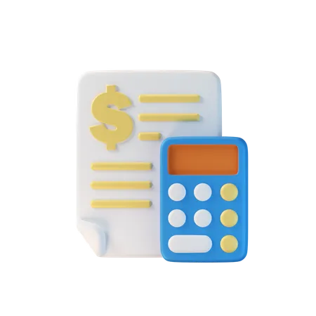 Calculo financiero  3D Icon