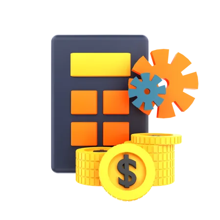 Calculo financiero  3D Icon