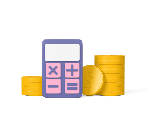 Calculo financiero  3D Icon