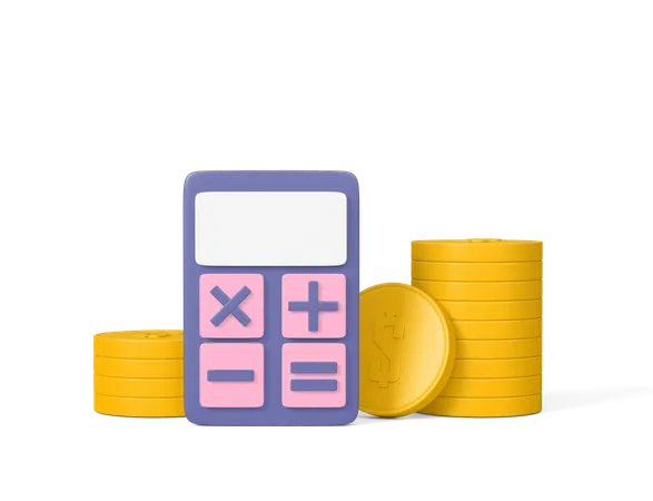 Calculo financiero  3D Icon