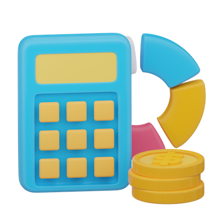 Calculo financiero  3D Icon