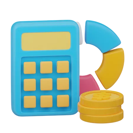 Calculo financiero  3D Icon