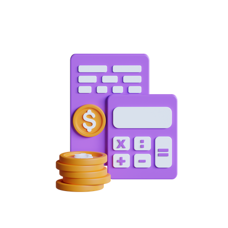 Calculo financiero  3D Icon