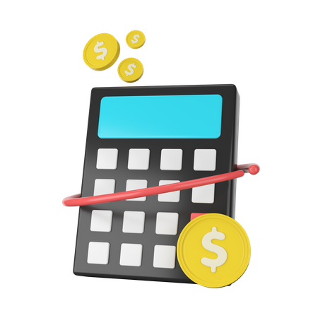 Calculo financiero  3D Icon