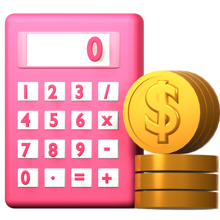 Calculo financiero  3D Icon