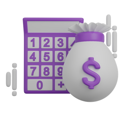 Calculo financiero  3D Icon