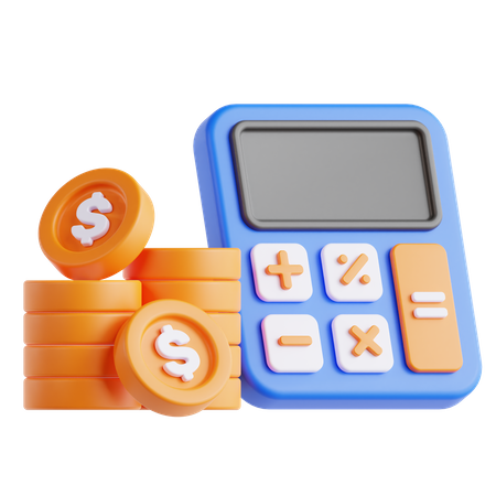 Calculo financiero  3D Icon