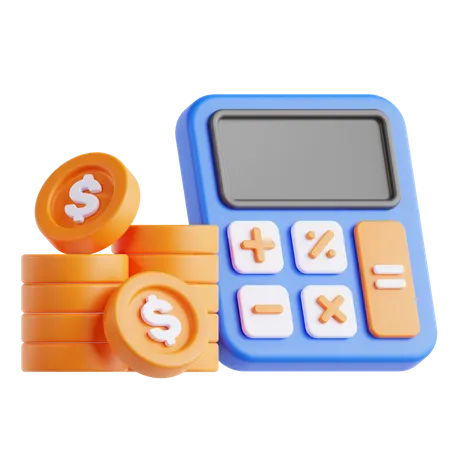 Calculo financiero  3D Icon