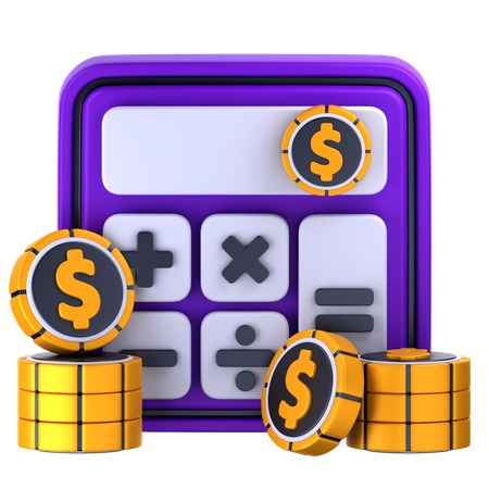 Calculo financiero  3D Icon