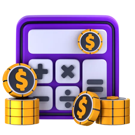 Calculo financiero  3D Icon