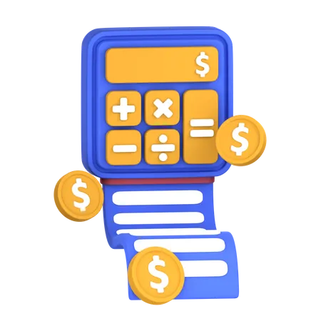 Calculo financiero  3D Icon