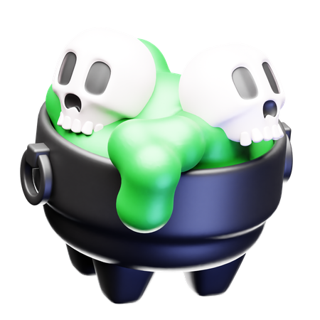 Caldeirão de halloween  3D Icon