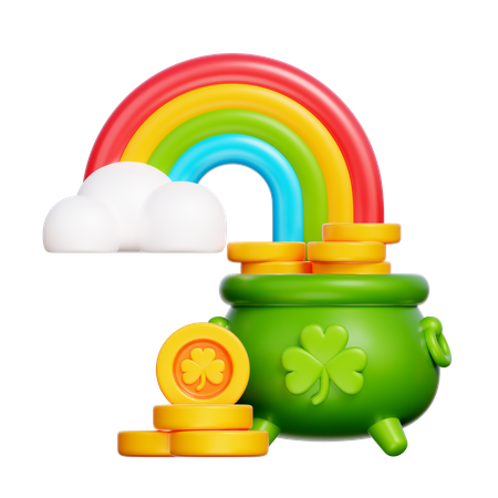 Caldero arcoiris  3D Icon