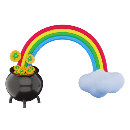 Caldero arcoiris  3D Icon