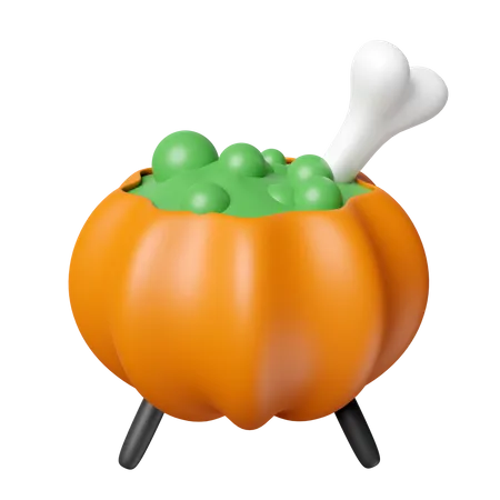 Caldero de calabaza  3D Icon