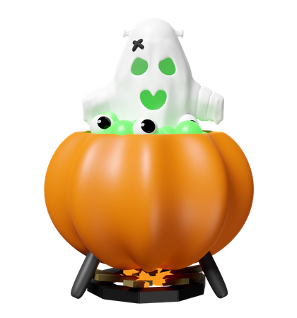 Caldero de calabaza  3D Icon