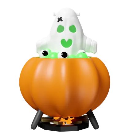 Caldero de calabaza  3D Icon