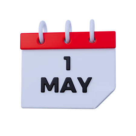 Calendar 1 May  3D Icon