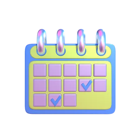 The 3 D Calendar And Scheduling Notes Illustration Asset Provides A Visually Engaging Representation Of A Calendar With Comprehensive Scheduling Notes 3D Icon