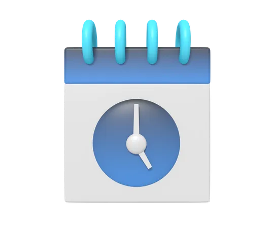 Calendar Clock Deadline 3D Icon