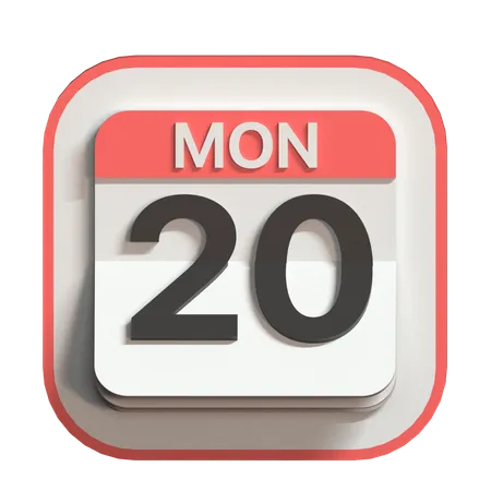 Calendar Icon Illustration In 3 D Design 3D Icon