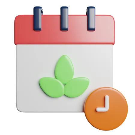Calendar Date Plant 3D Icon