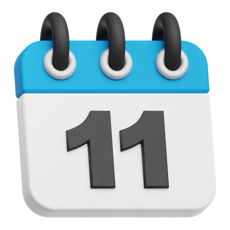Calendar 11  3D Icon