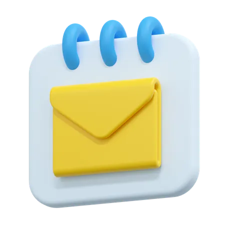 Calendar Email Illustration 3D Icon