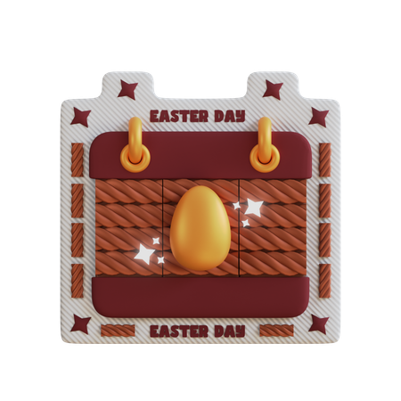 Calendar Easter Egg  3D Icon