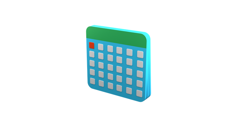 달력  3D Icon