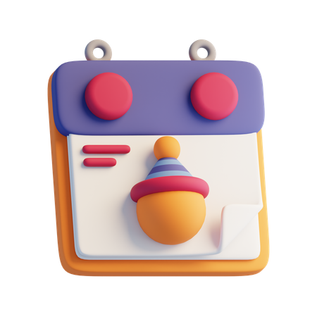 달력  3D Icon
