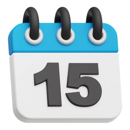 Calendar 15 3D Icon