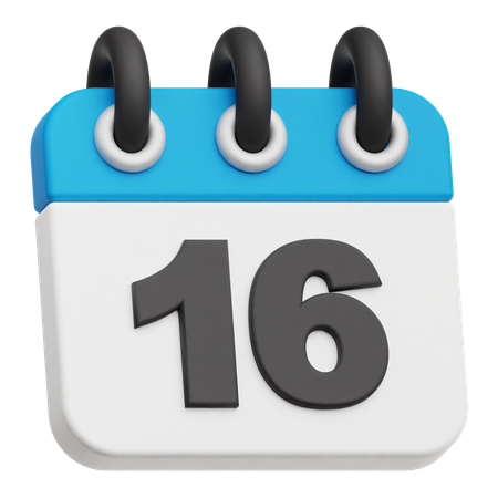 Calendar 16  3D Icon