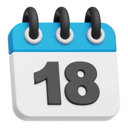 Calendar 18  3D Icon