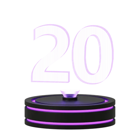 달력 20  3D Icon