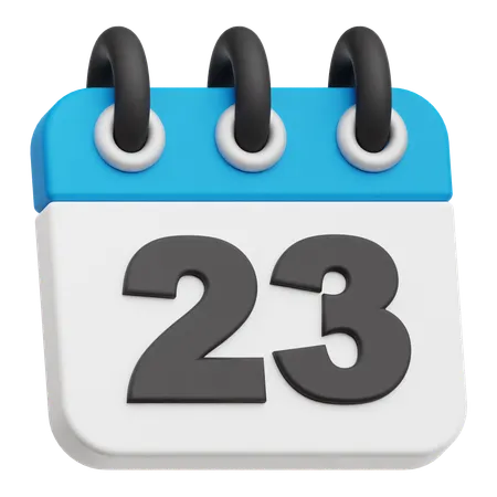 Calendar 23  3D Icon