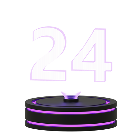 Calendar 24  3D Icon