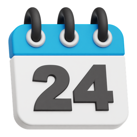 Calendar 24  3D Icon