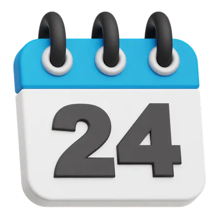 Calendar 24  3D Icon