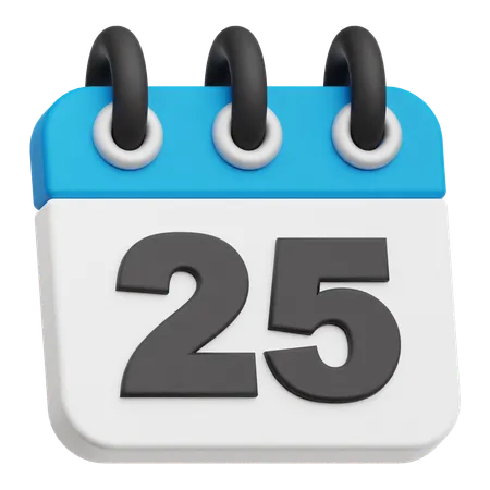 Calendar 25 3D Icon