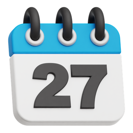 Calendar 27  3D Icon