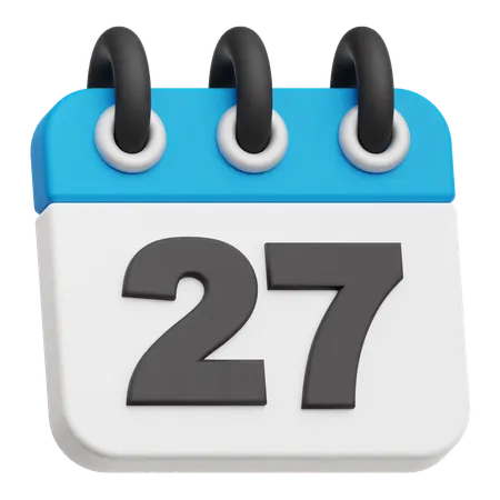 Calendar 27  3D Icon